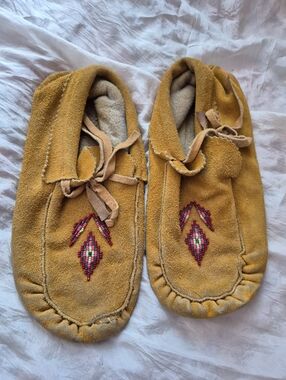 Vintage Handmade Beaded Moccasins
